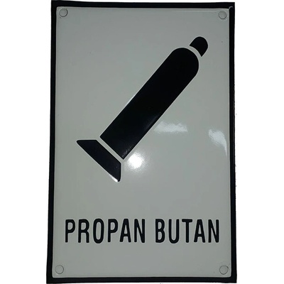 Tabulka s nápisem |PROPAN BUTAN| - smaltovaná A5