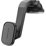 Promate Стойка за кола, ProMate, MAGMOUNT-XL, 360 Cradleless Magnetic Car Mount for Smartphones Secure Anti-Slip Mount For Dashboard and Windshield Metal Ring and Rectangular Plate included, Черен