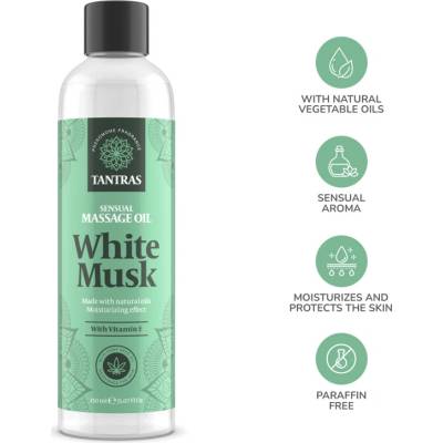 Tantras White Musk erotický masážný olej s vôňou 150 ml