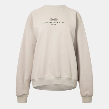 Jack Wills Oversized Graphic Crew - Stone