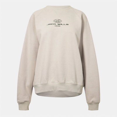 Jack Wills Oversized Graphic Crew - Stone