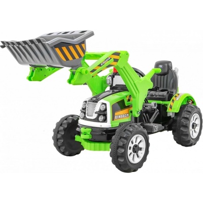 Mamido elektrický traktor s radlicou zelená