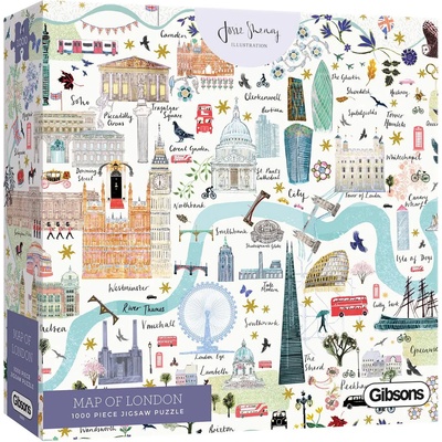 Gibsons - Puzzle Map of London 1000 - 1 000 piese