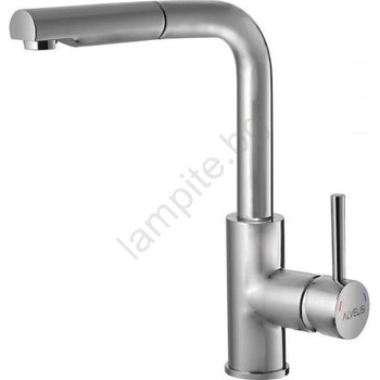 Alveus 1135366 - Смесител sara с изтегляща се душ слушалка, 29, 7 см сатен (av0107)