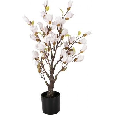 Dekorační stromek Magnolia s narůžovělými květy - 20*20*75 cm - Clayre & Eef