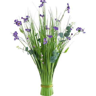 Okrasná tráva zväzok, fialové kvety 70 cm