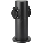 Brilagi - Екстериорен стълб с контакти pillar 2z schuko 230v ip44 черен (bg1530)