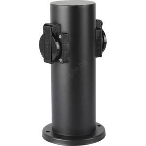 Brilagi - Екстериорен стълб с контакти pillar 2z schuko 230v ip44 черен (bg1530)