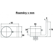 Radecco Spodní pant s lomenou konzolí Průměr: 50 mm (nosnost 300 - 400 kg)