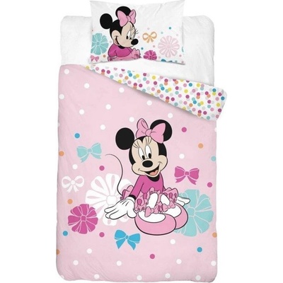 Detexpol povlečení Minnie Puntíky růžové 100x135 cm 40x60 cm