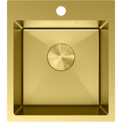 Mexen Solix стоманена мивка с 1 отделение 400 x 450 мм, златна - 6401401000-55 (6401401000-55)