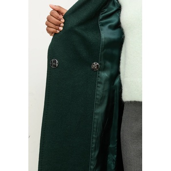 ANSWEAR Вълнено палто Answear Lab в бордо преходен модел с двуредно закопчаване (WA23.KPD028..)