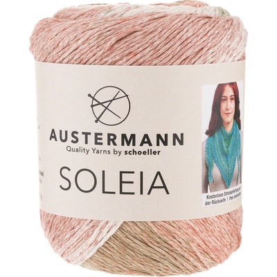 Austermann SOLEIA - 50% bavlna, 50% viskóza - Ručně pletací příze Barva: 01. puder