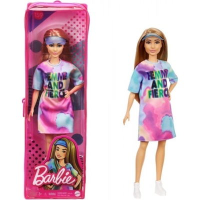 Bábika Mattel Barbie Fashionistas 159 so svetlo hnedými vlasmi, tričko s krav