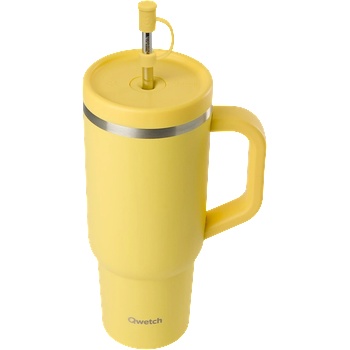 Qwetch Travel cup isotherme inox - Matt - 900ml - Lemon