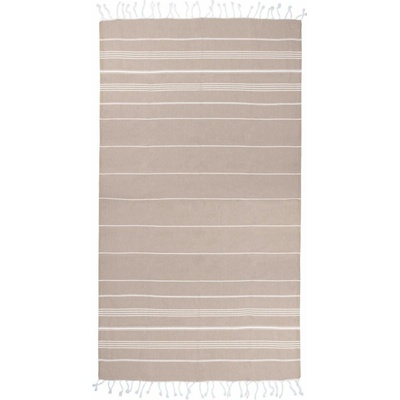 The One Towelling 1019 SULTAN Haman uterák beige white 100 x 180 cm