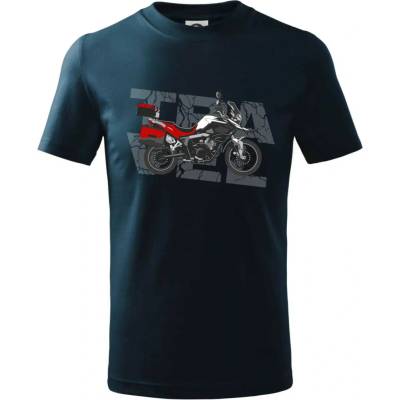 Cestovná enduro červená tričko detské tmavomodrá