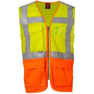 Payper EXTRA MESH reflexná vesta žltá fluo/oranžová fluo