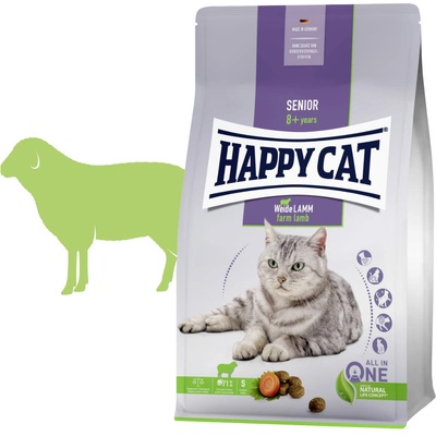 Happy Cat Senior Weide-Lamm jahňacie 1,3 kg