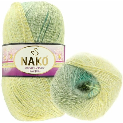 Nako Mohair Delicate Colorflow 28086 žlto zelená