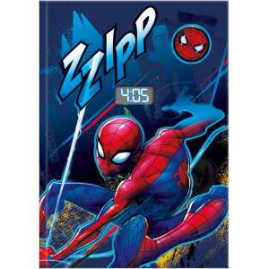 CYP Brands Тефтер с LCD часовник CYP Brands - Spiderman (SPD7049)