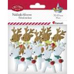 TITANUM 3D Reindeer Felt Stickers 10pcs