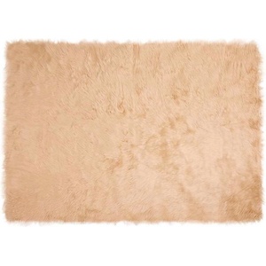 vidaXL Изкуствена овча килим TAFALLA Бежово 140 x 200 cm Полиестер (42021483)