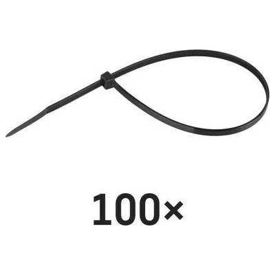 Emos A2853 Sťahovacie pásky čierne 300×4.8mm 100ks A2853 - Pásky sťahovacie - O82mm, 22kg, nylon PA66