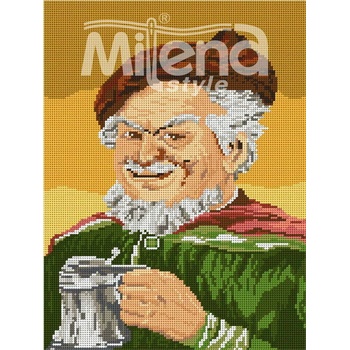 Milena Style Старецът с халбата - гоблен със схема конци Ariadna 1: 1