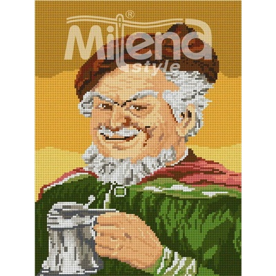 Milena Style Старецът с халбата - гоблен със схема конци Ariadna 1: 1