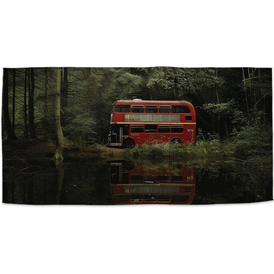 Sablio Uterák Červený poschodový autobus 50 x 100 cm