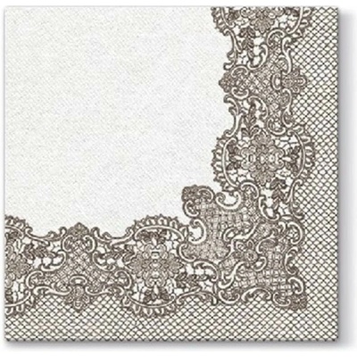 PAW Airlaid AAN002400 Royal Lace Brown servítka 40x40cm