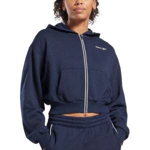 Reebok Identity French Terry Full-Zip Hoodie Blue - magazinko