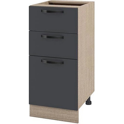 ИРИМ Долен кухненски шкаф Сити МФ-Карбон мат-11-27 40 см