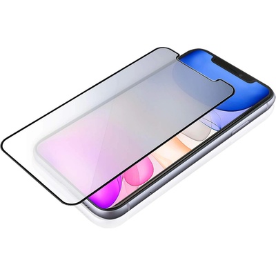 4smarts Hybrid Glass Endurance Anti-Glare Screen Protector - хибридно матирано защитно покритие за дисплея на iPhone 11, iPhone XR (черен-прозрачен)