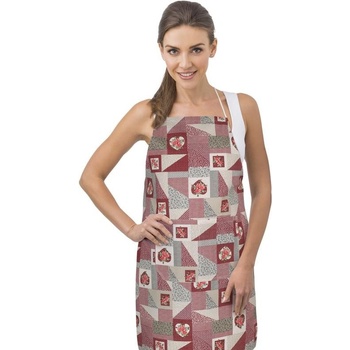 Bellatex zástěra Ema patchwork bordový