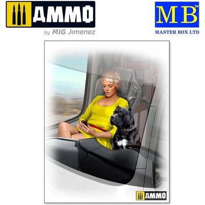 MASTER BOX LTD Truckers series.JoniLookout Johnson&her dog Maxx MasterBox 1:24