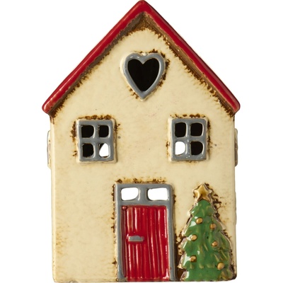 Ib Laursen Keramický svícen Stillenat Green Red Roof and Christmas Tree, multi barva, keramika – Zboží Dáma
