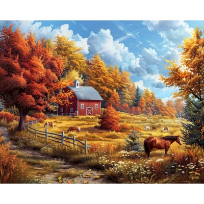 ZUTY Obrazy na stenu - STATOK NA JESEŇ Rámovanie: bez rámu a bez vypnutia plátna, Rozmer: 40x50 cm