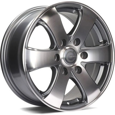 Carbonado Mammuth 7x16 6x130 ET50 anthracite front polished