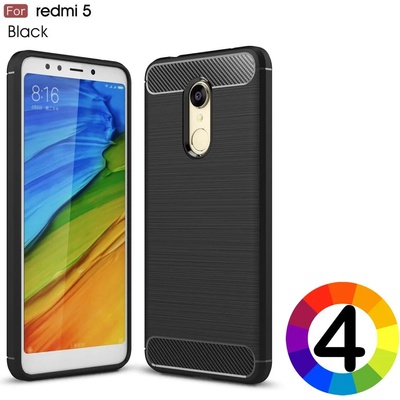 Xiaomi Redmi 5 Удароустойчив Carbon Fiber Калъф и Протектор