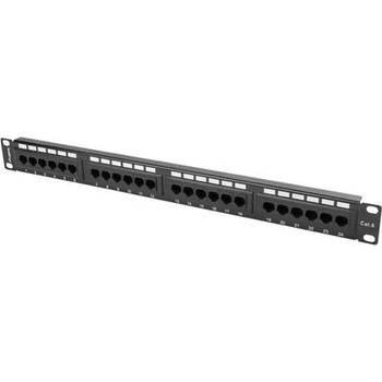 Lanberg patch panel 24 port 1U CAT. 6, black (PPU6-1024-B)