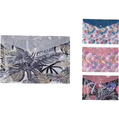 Složka s drukem 32 × 25 cm – mix květinových motivů