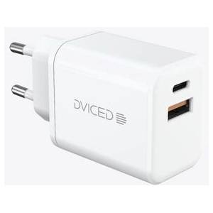 Dviced Wall charger 35W GaN 1 USB-A, 1 USB-C EU w cable - White (DV221008)
