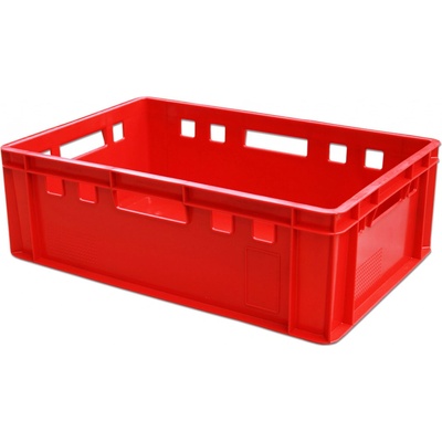 Přepravka plastová na maso E2 červená 600x400x200 mm | PETRAplast Barva: Červená – Zboží Dáma