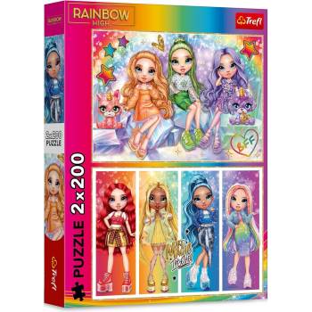 Trefl Пъзел Trefl от 2 x 200 части - Кукли в цветовете на дъгата (13335)