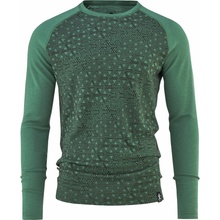 Bula geo merino wool crew zelené tmavo zelené
