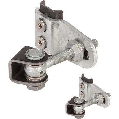 LOCINOX® GBMU4D12 navařovací pant M12, otevíratelný 180°, nastavitelný 3D, pozink