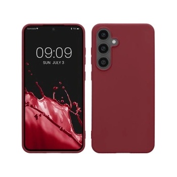 kwmobile Калъф за Samsung Galaxy S24 FE - тъмночервен