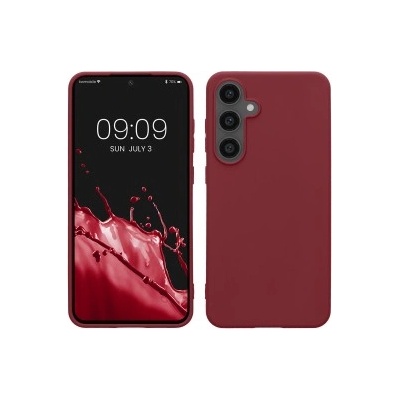 kwmobile Калъф за Samsung Galaxy S24 FE - тъмночервен